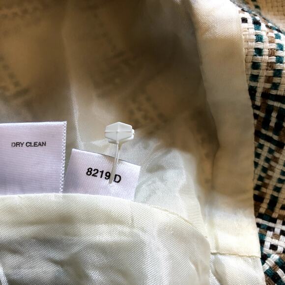 Ann Taylor Loft Basket Weave Plaid A-Line Skirt, Sz 10 - Picture 4 of 8